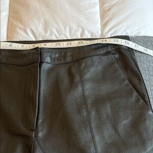 Women's Faux Leather Straight Leg Pants - Black